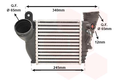 VAN WEZEL Kompressoriõhu radiaator 03004354